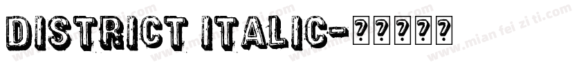 District Italic字体转换